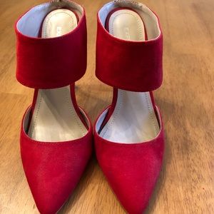 Express | two piece runway mule in red